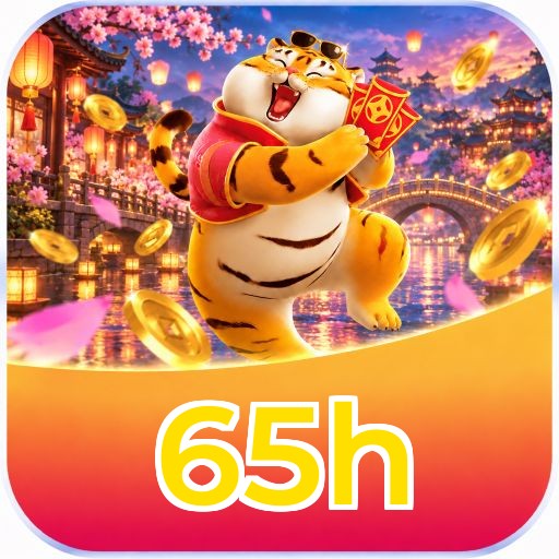 Interface da plataforma 65h mostrando slots populares e bônus de boas-vindas